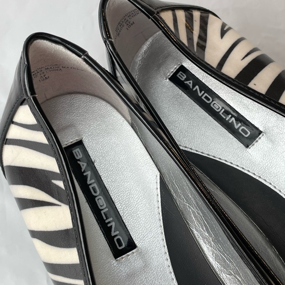 Bandolino peep-toe flats, zebra print, brand new / never worn. - Picture 4 of 7